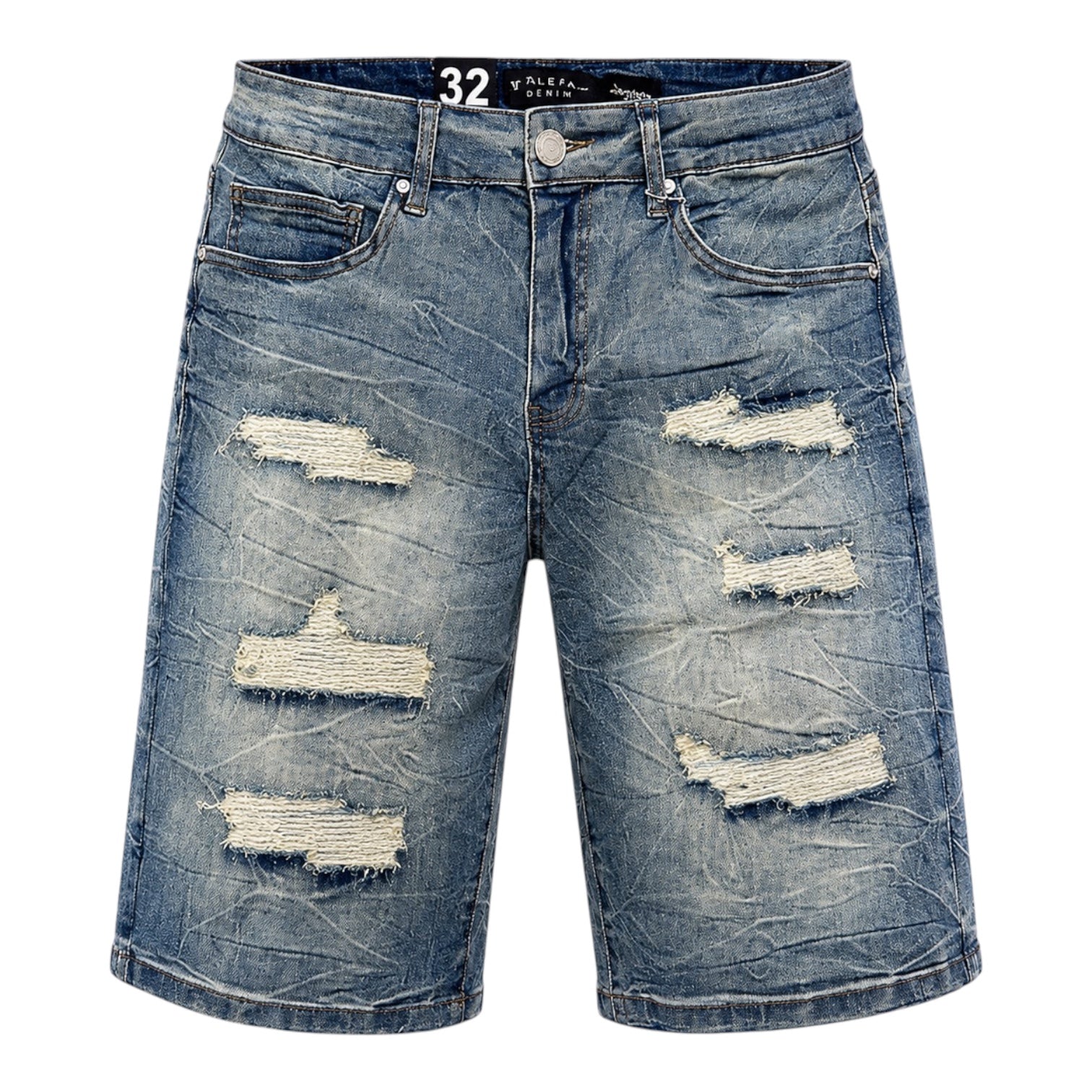 WAIMEA: Distressed Denim Shorts M7616